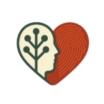 Empathy Ethicist logo - a heart-shaped emblem combining a human fingerprint, neural network, and profile silhouette to represent emotional safety in AI.
